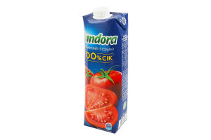 Сок восстановленный стерилизованный с солью томатный Sandora т/п 950мл