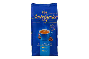 Кофе натуральный жареный в зернах Premium Ambassador м/у 500г