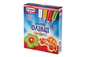 Карандаши сахарные для декорирования в четырех цветах Dr.Oetker к/у 4х17г