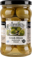 Оливки греческие фаршированные миндалем Almito с/б 270г