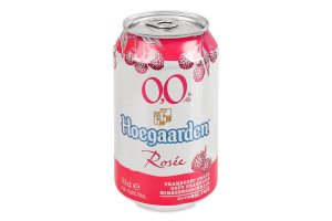 Пиво специальное 0.33л 0% безалкогольное светлое пастеризованное Rosee Hoegaarden ж/б