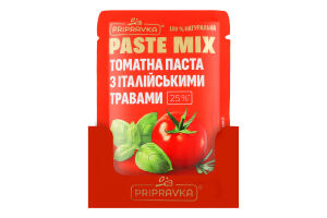 Паста томатная 25% с итальянскими травами Paste mix Pripravka д/п 70г