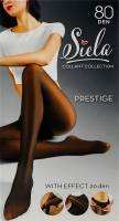 Колготки женские теплые без меха с подкладкой-имитацией капрона Siela Collant collection 80/20den L nero
