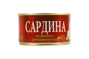 Сардина атлантична в томатному соусі 240г ж/б №5 Арктика