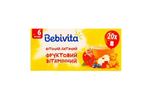 Фіточай для дітей від 6міс фруктовий вітамінний Bebivita к/у 20х1.5г