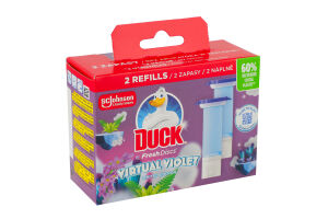 Очиститель унитаза гелевый в сменном блоке Виртуальный фиолет Диски чистоты Duck 2х36мл