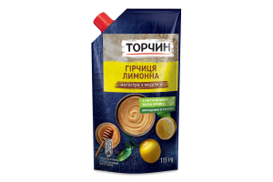 Горчица неострая с медом Лимонная Торчин д/п 115г
