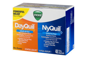 Vicks DayQuil/NyQuil Cold & Flu Liquicaps - 48 CT