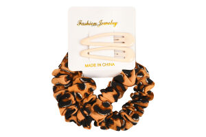 Набор для волос 2 заколки + 2 резинки Fashion Jewelry 1шт в ассорт