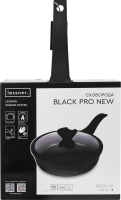 Сковорода Black Pro New алюміній антипригарне покриття з кришкою d26см Lessner