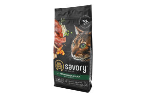 Корм сухой для взрослых котов Fresh Turkey&Duck Savory м/у 2кг