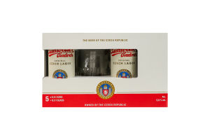 Пиво 5х0.5л 5% светлое фильтрованное пастеризованное + кружка 0.3л Budweiser Budvar к/у