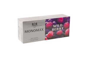 Чай чорний цейлонський байховий дрібний з ароматом лісових ягід Wild berry Monomax к/у 25х1.5г