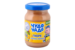 Пюре Чудо-чадо з яблук та банану без цукру 0,170 кг