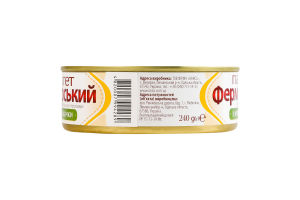 Паштет з м'ясом качки стерилізований Фермерський з/б 240г