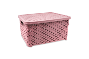 Кошик 10л пудровий з кришкою Diomedea