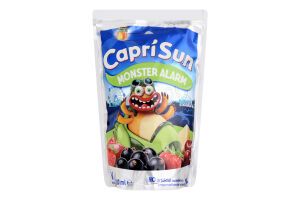 Напиток безалкогольный негазированный сокосодержащий фруктовый Monster alarm Capri-Sun д/п 200мл