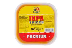 Икра трески пробойная соленая Premium Нерест п/у 300г