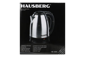 Электрочайник нержавеющая сталь 1.8л №HB-3615 Hausberg 1шт