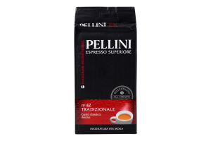 Кофе натуральный жареный молотый N.42 Tradizionale Espresso Superiore Pellini в/у 250г