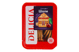 Печиво цукрове зі смаком вишні Шале Delicia лоток 250г