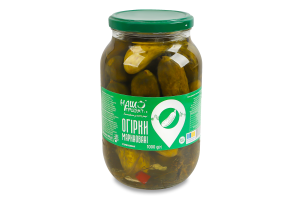 Огурцы маринованные стерилизованые Наш продукт і К с/б 1кг