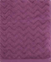 Рушник темно-фіолетовий махровий велюр жакард 50*90см 550г/м2 ГМ Текстайл