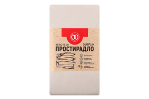 Простыня бежевая 150х215см №1471089 ТМ "1" 1шт
