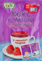 Концентрат сухой с ароматом клубники Красный бархат Кекс в чашке Еко м/у 55г