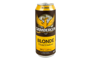 Пиво спеціальне 500мл 6.7% світле пастеризоване Blonde Grimbergen з/б