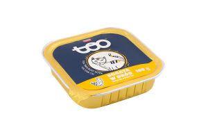 Корм вологий повнораціонний для дорослих котів з м'ясом птиці Тео лоток 100г