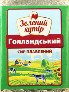Сир плавлений 40% Голландський Зелений хутір м/у 90г