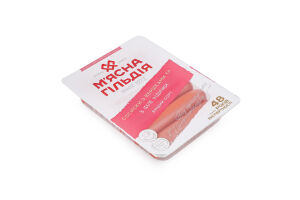 Сосиски из мяса птицы Со сливками и с филе индейки М'ясна Гільдія в/с лоток 0.285кг