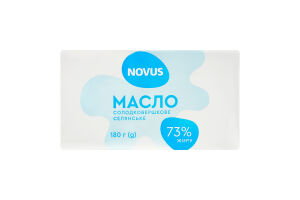 Масло вершкове Селянське 73% Novus 180г