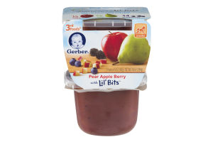 Gerber Pear Apple Berry with Lil' Bits 3rd Foods