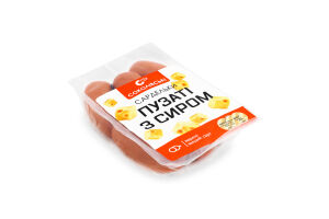 Сардельки варені Пузаті з сиром Соколівські в/с кг