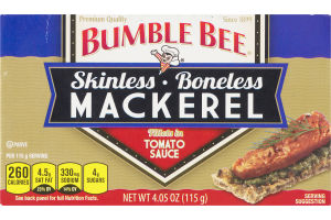 Bumble Bee Skinless Boneless Mackerel Fillets in Tomato Sauce