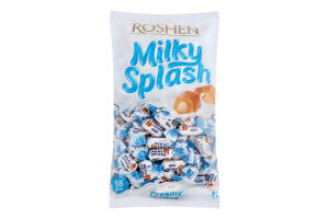 Цукерки неглазуровані з ірисоподібної маси з молочною начинкою Creamy toffee Milky splash Roshen м/у 1кг