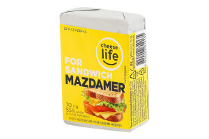 Продукт сирний 55% молоковмісний плавлений Маздамер Для сендвіча Cheese Life м/у 70г