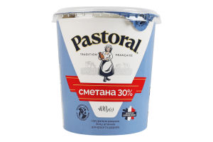 Сметана 30% Pastoral ст 400г