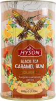 Чай чорний байховий листовий з ароматом карамелі та рому Caramel Rum Gourmet Hyson тубус 100г