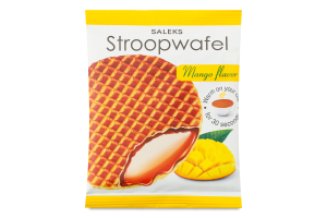 Вафля Stroopwafel з карамельною начинкою з смаком манго 33г Saleks
