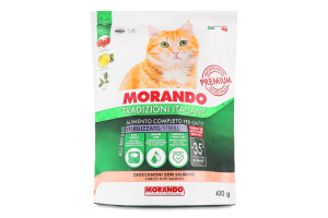 Корм д/стерилізованих котів з лососем сухий 400г д/п Morando Tradizioni