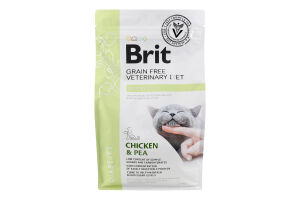 Корм д/котів Діабетс при цукровому діабеті з куркою та горохом сухий 2кг Бріт ВетДієтс