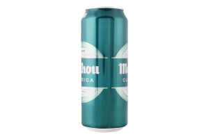 Пиво 500мл 4.8% світле фільтроване пастеризоване Clasica Mahou з/б