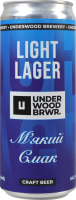 Пиво 0.33л 4.2% світле нефільтроване неосвітлене непастеризоване Light lager Craft beer Underwood Brewery з/б