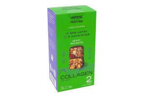 Цукерка з пептидами морського колагену, мигдалем та білим шоколадом з підсолоджувачами Collagen Verde к/у 75г