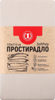 Простыня бежевая 150х215см №1471089 ТМ "1" 1шт
