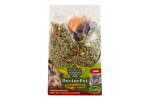 Корм повнораціонний для середніх гризунів 15 складників Doctor Pet м/у 500г 1шт