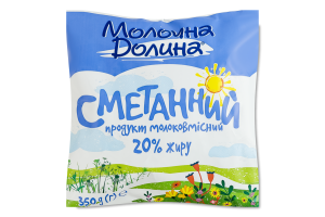 Продукт сметанный 20% молокосодержащий Молочна Долина м/у 350г